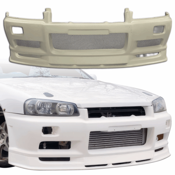 ModeloDrive FRP URA TR Front Bumper > Nissan Skyline (R34) GTS 1999-2004 > 2/4dr