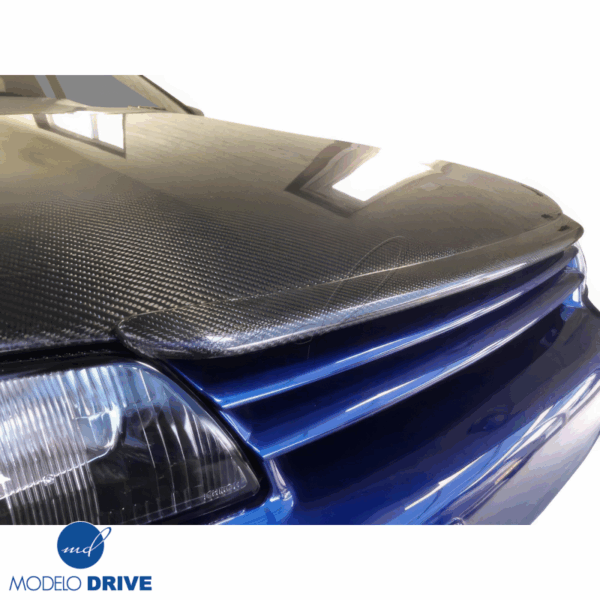 ModeloDrive Carbon Fiber OER GTR Hood Brow Accent > Nissan Skyline (R32) 1990-1994 - Image 2