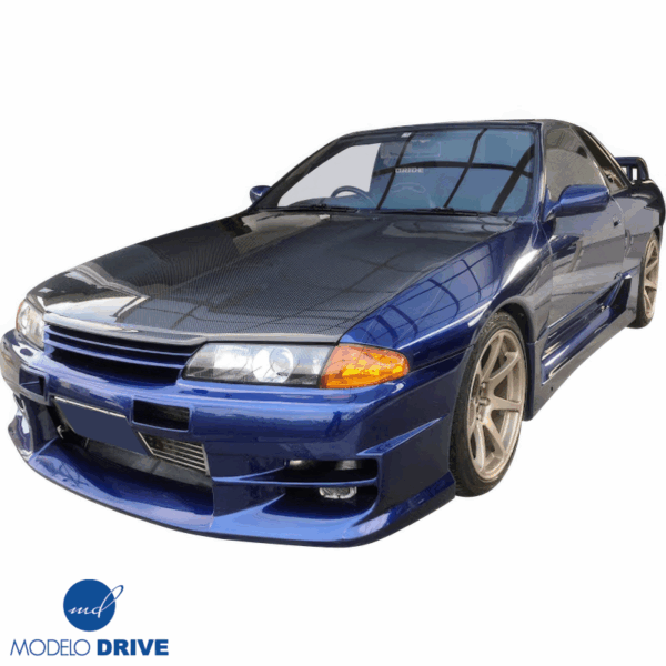 ModeloDrive Carbon Fiber OER GTR Hood Brow Accent > Nissan Skyline (R32) 1990-1994 - Image 5