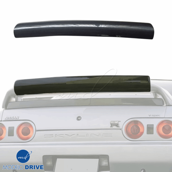 ModeloDrive Carbon Fiber RDAN Trunk Spoiler Wing Gurney Flap > Nissan Skyline (R32) 1990-1994 - Image 7
