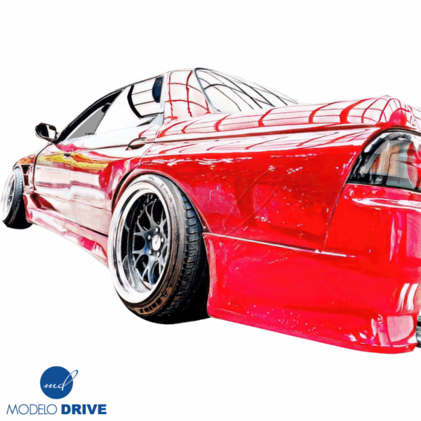 ModeloDrive FRP CFAC Wide Body Fenders (rear) 4pc > Nissan Skyline (R32) 1990-1994 > 4dr Sedan - Image 7