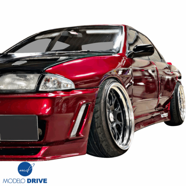 ModeloDrive FRP CFAC Wide Body Fenders (rear) 4pc > Nissan Skyline (R32) 1990-1994 > 4dr Sedan - Image 8