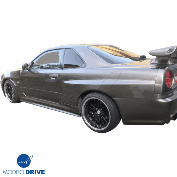 ModeloDrive FRP GTR Style Wide Body 50mm Fenders (rear) 3pc > Nissan Skyline (R34) GTS 1999-2004 > 2dr Coupe - Image 5