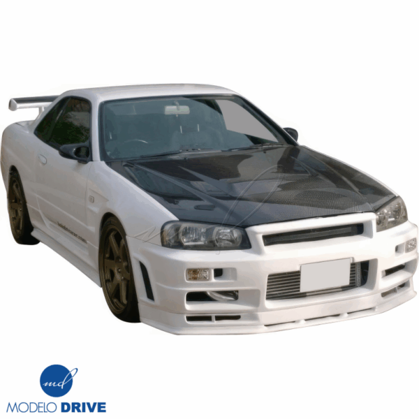 ModeloDrive Carbon Fiber EBEA Hood > Nissan Skyline (R34) GTS 1999-2004 - Image 4
