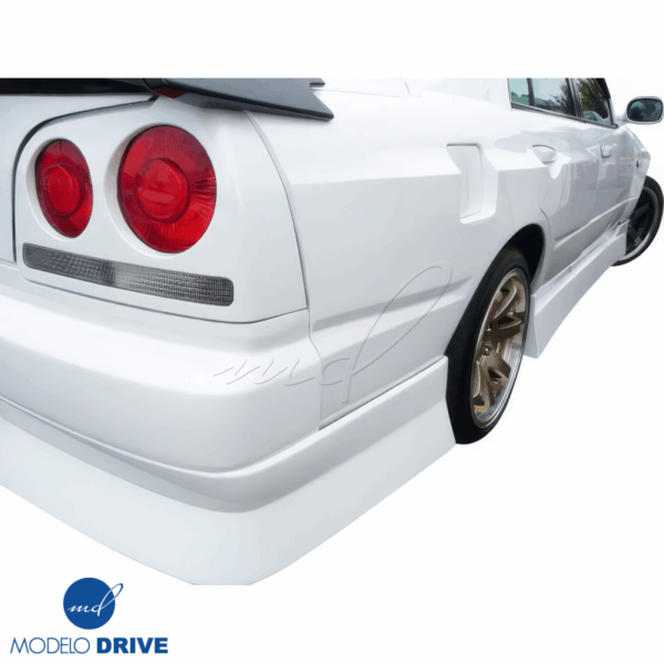ModeloDrive FRP URA Wide Body Fenders (rear) 4pc > Nissan Skyline (R34) GTS 1999-2004 > 4dr Sedan - Image 2