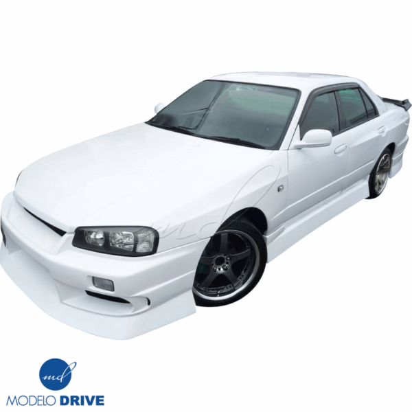 ModeloDrive FRP URA Wide Body Fenders (rear) 4pc > Nissan Skyline (R34) GTS 1999-2004 > 4dr Sedan - Image 6