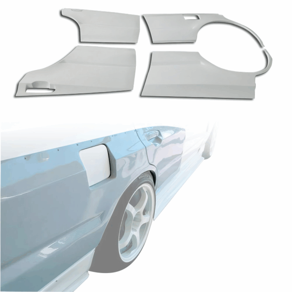 ModeloDrive FRP URA Wide Body Fenders (rear) 4pc > Nissan Skyline (R34) GTS 1999-2004 > 4dr Sedan - Image 7