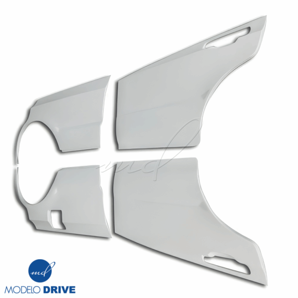 ModeloDrive FRP URA Wide Body Fenders (rear) 4pc > Nissan Skyline (R34) GTS 1999-2004 > 4dr Sedan - Image 13