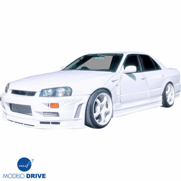 ModeloDrive FRP URA Wide Body Fenders (rear) 4pc > Nissan Skyline (R34) GTS 1999-2004 > 4dr Sedan - Image 18