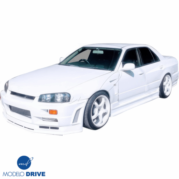 ModeloDrive FRP URA Wide Body Fenders (rear) 4pc > Nissan Skyline (R34) GTS 1999-2004 > 4dr Sedan - Image 19