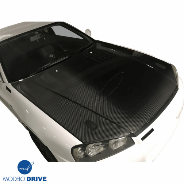 ModeloDrive Carbon Fiber OER Hood > Nissan Skyline (R34) GTS 1999-2004 - Image 3