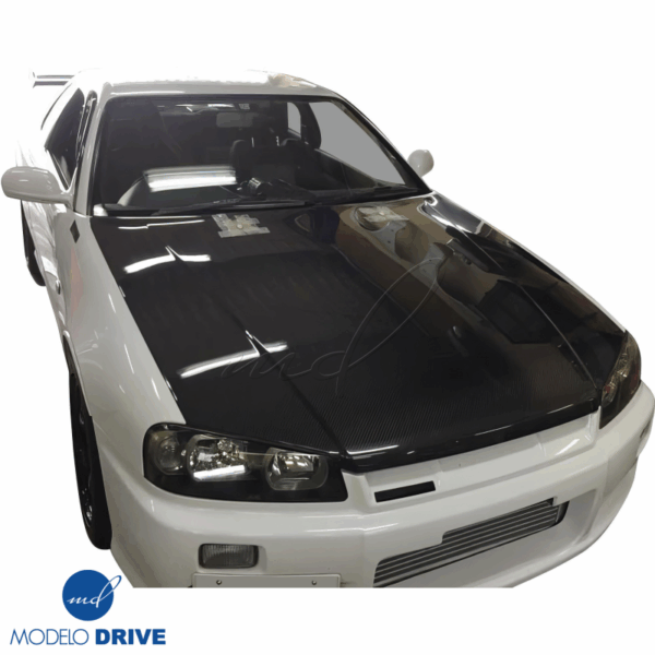 ModeloDrive Carbon Fiber OER Hood > Nissan Skyline (R34) GTS 1999-2004 - Image 4