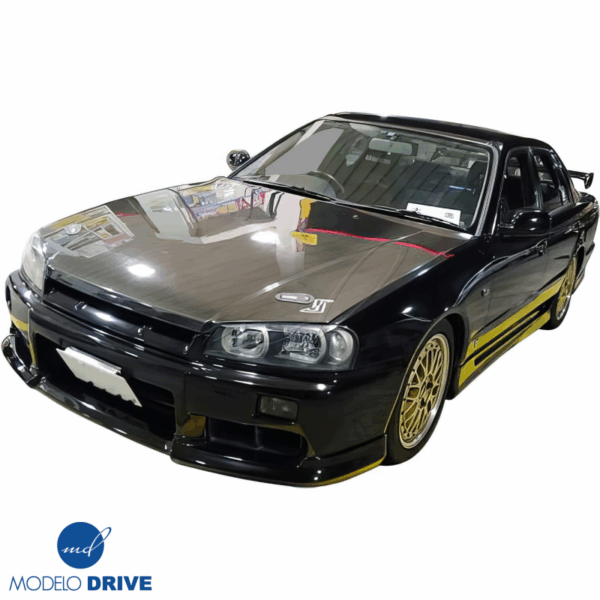 ModeloDrive Carbon Fiber OER Hood > Nissan Skyline (R34) GTS 1999-2004 - Image 7