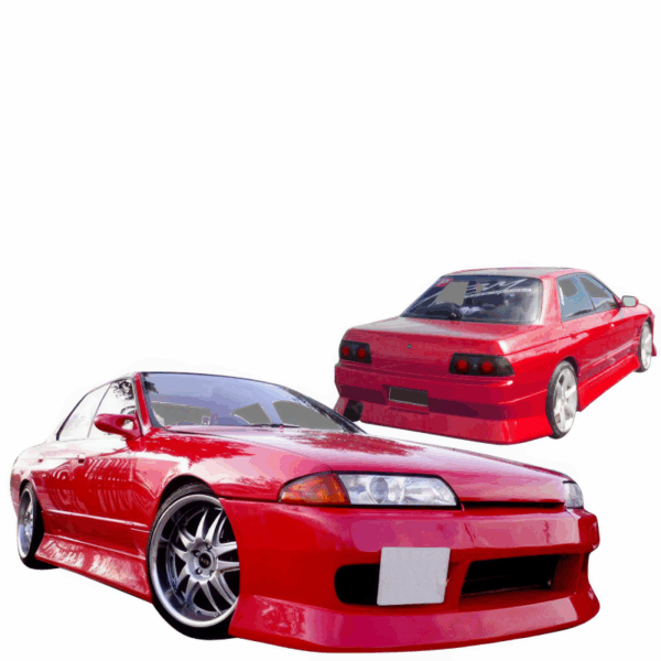 VSaero FRP BSPO Body Kit 4pc for Nissan Skyline (R32) GTS 1990-1994 > 4dr Sedan - Image 2