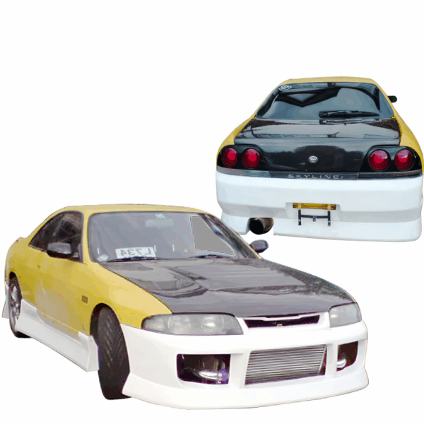VSaero FRP BSPO Body Kit 4pc for Nissan Skyline (R33) GTS 1995-1998 > 2dr Coupe - Image 2