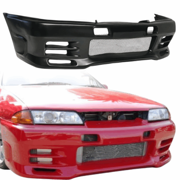 VSaero FRP TRIA Front Bumper for Nissan Skyline (R32) GTS 1990-1994 > 2/4dr - Image 10