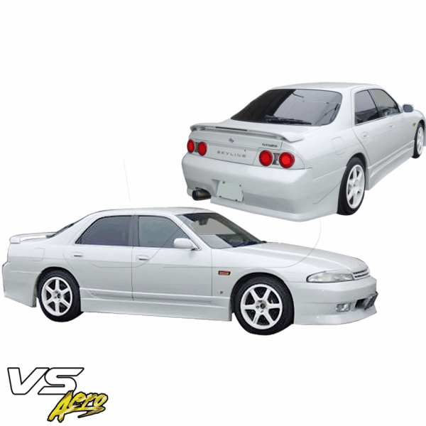VSaero FRP FKON Body Kit 4pc for Nissan Skyline (R33) GTS 1995-1998 > 4dr Sedan - Image 2