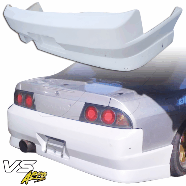 VSaero FRP MSPO Rear Bumper for Nissan Skyline (R33) GTS 1995-1998 > 4dr Sedan - Image 4