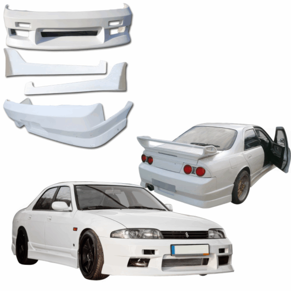 VSaero FRP MSPO Body Kit 4pc for Nissan Skyline (R33) GTS 1995-1998 > 4dr Sedan
